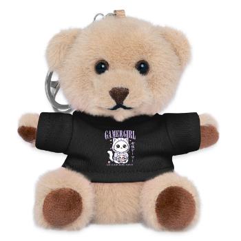 Gamer Girl Cat Kawaii Anime Gaming Mignon - Porte-clés ourson - noir - Devant