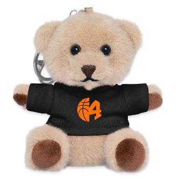 NON. 4 BASKETBALL NUMÉRO 4 BASKETBALL 4E ANNIVERSAIRE - Porte-clés ourson - noir - Devant