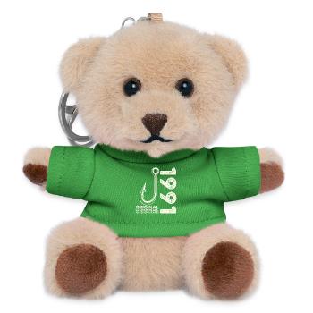 Cadeau pour le 35e anniversaire Pêcheur Pêcheur 1991 - Porte-clés ourson - vert - Devant