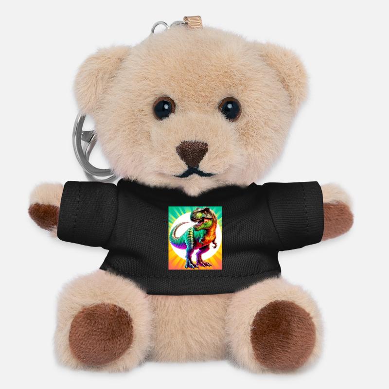 Dinosaurier - Teddy Schlüsselanhänger - Schwarz