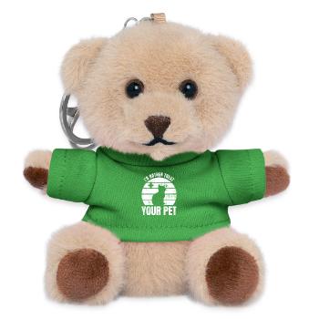 Ich würde lieber Haustiere behandeln - Teddy Schlüsselanhänger - Grün - Vorne