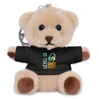 13. Geburtstag Junge Mädchen Gaming Level 13 Jahre - Teddy Schlüsselanhänger - Schwarz - Vorne