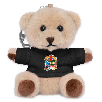 Schulkind 2026 Einschulung 2026 Schulanfang - Teddy Schlüsselanhänger - Schwarz - Vorne