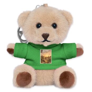 Rome Europe Sonnenuntergangs-Vintage-Poster - Teddy Schlüsselanhänger - Grün - Vorne