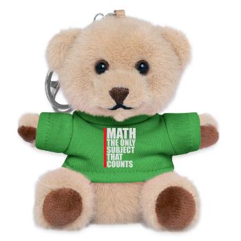 Math The Only Subject That Counts Nerd Mathe Logo - Teddy Keyring - green - Front