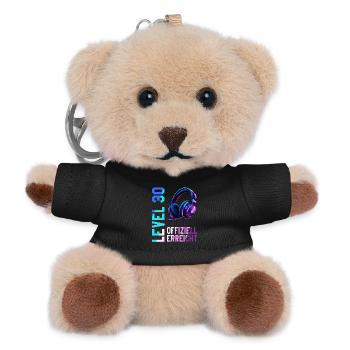 30. Geburtstag 30 Jahre Mann Frau Level 30 - Teddy Schlüsselanhänger - Schwarz - Vorne