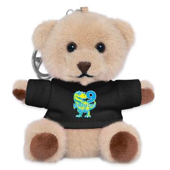 DINO 9 YEARS DINOSAUR 9TH BIRTHDAY - Teddy Keyring - black - Front