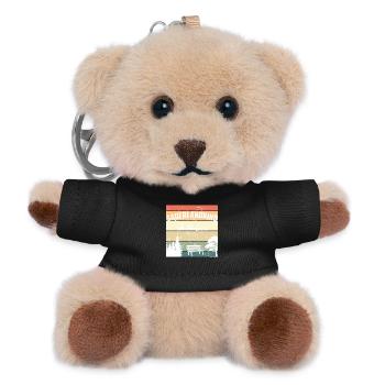 Sauerlandkind im Herzen – Mein Zuhause - Teddy Schlüsselanhänger - Schwarz - Vorne
