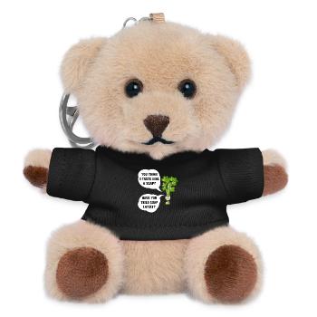 Sellerie-Seifen-Witz-Tee - Teddy Schlüsselanhänger - Schwarz - Vorne