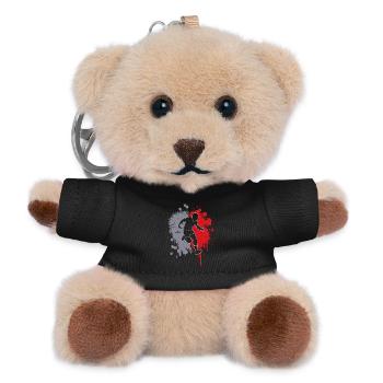 Joueur de rugby Éclaboussure de couleur Enfants Hommes Garçons Rugby - Porte-clés ourson - noir - Devant