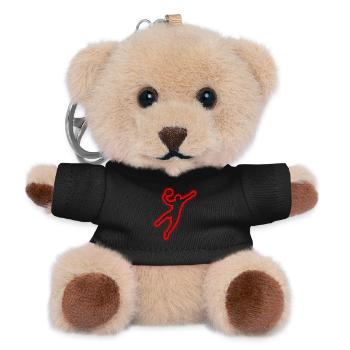 Padel Tennis Padelspieler Herren Kinder Padel - Teddy Schlüsselanhänger - Schwarz - Vorne