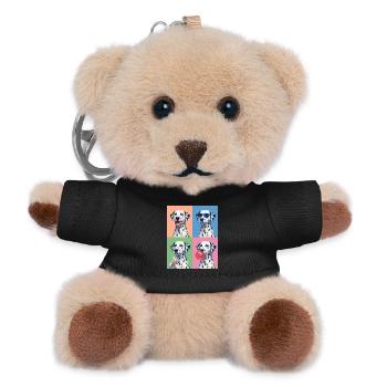 Hunde Dalmatiner Hund - Teddy Schlüsselanhänger - Schwarz - Vorne