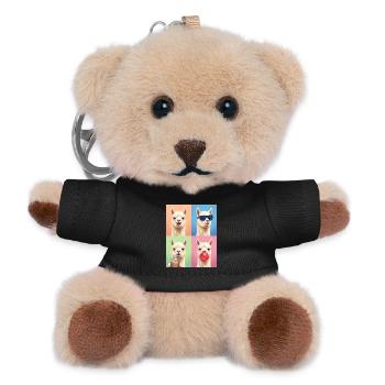 Alpakas Alpaka - Teddy Schlüsselanhänger - Schwarz - Vorne