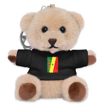 Drapeau du Sénégal - Porte-clés ourson - noir - Devant