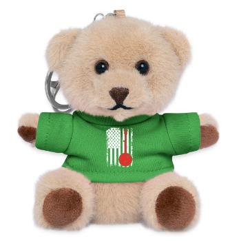 USA Patriotic Banjo Player - Teddy Keyring - green - Front