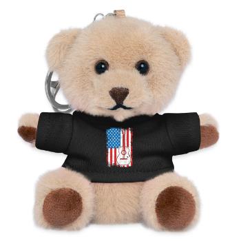 US Flagge Gitarrist - Teddy Schlüsselanhänger - Schwarz - Vorne