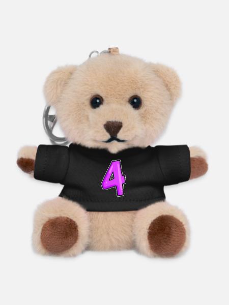 4 Pink Pink - Teddy Keyring - black