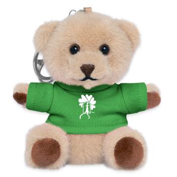 Step out white - Teddy Keyring - green - Front