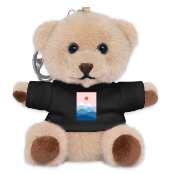 Berglandschaft rosa - Teddy Schlüsselanhänger - Schwarz - Vorne