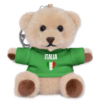 Ich liebe Italien, Flagge Italiens - Teddy Schlüsselanhänger - Grün - Vorne