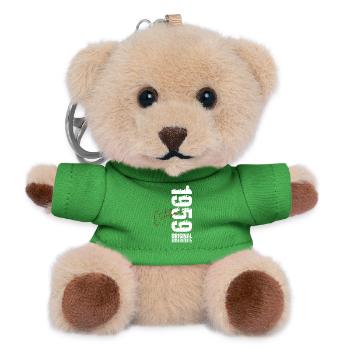 66th Birthday Original October Vintage 1959 - Teddy Keyring - green - Front