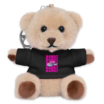 Howdy Pop Hat Farbverlauf - Teddy Schlüsselanhänger - Schwarz - Vorne