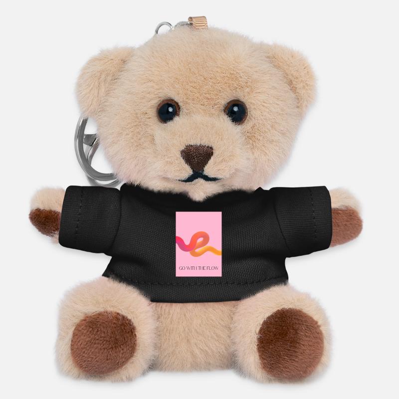 Going with the flow - Teddy Keyring - black