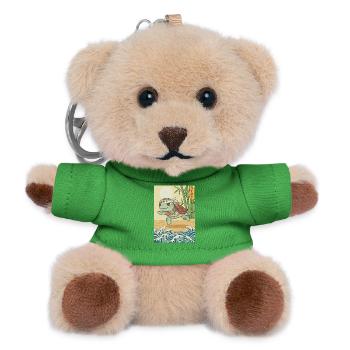 Tortue d’arts martiaux Kawaii - Porte-clés ourson - vert - Devant