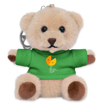 Funny Crossbow Hunting Pie Chart Hunter Gift - Teddy Keyring - green - Front