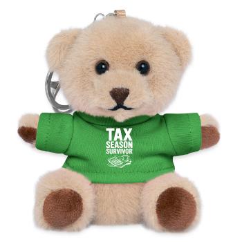 Tax Season Survivor - Teddy Keyring - green - Front