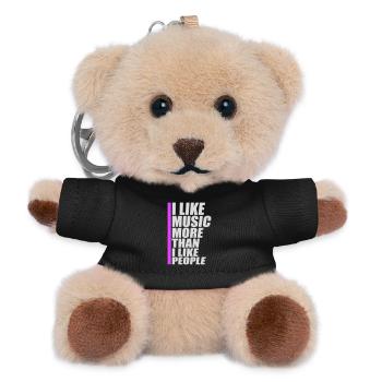 I Like Music More Than I Like People Lustig Musik - Teddy Keyring - black - Front