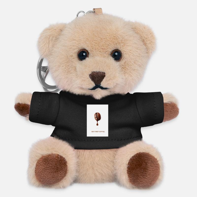 Mais première affiche minimaliste de café - Porte-clés ourson - noir