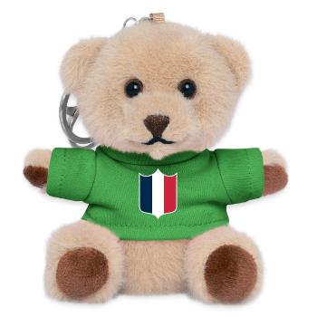 France - Teddy Keyring - green - Front