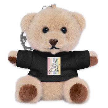 Yoga Tierstapel - Teddy Schlüsselanhänger - Schwarz - Vorne