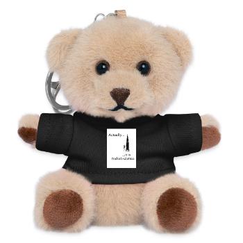 Actually, it is rocket science - Teddy Keyring - black - Front