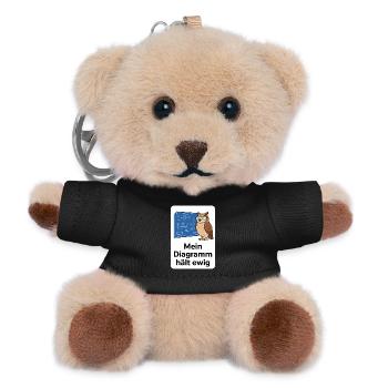 Mein Diagramm hält ewig T-Shirt - Teddy Schlüsselanhänger - Schwarz - Vorne