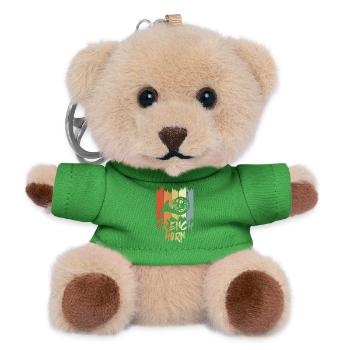 French Horn Vintage Look - Teddy Keyring - green - Front