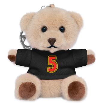 5. 5 YEARS. 5th ANNIVERSARY. 5 YEAR ANNIVERSARY - Teddy Keyring - black - Front
