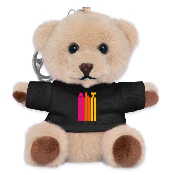 Chor - Alt Stimme Retro Streifen - Teddy Schlüsselanhänger - Schwarz - Vorne