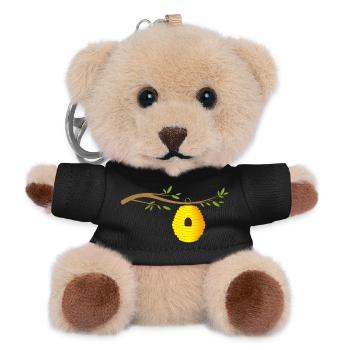 Ruche sur une branche Ruche sauvage - Porte-clés ourson - noir - Devant