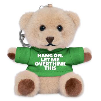 Hang on Let me overthink this - Teddy Schlüsselanhänger - Grün - Vorne
