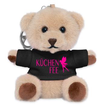 Köchin Küchenfee - Teddy Schlüsselanhänger - Schwarz - Vorne
