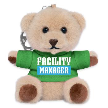 facility manager tshirt schwarz - Teddy Schlüsselanhänger - Grün - Vorne