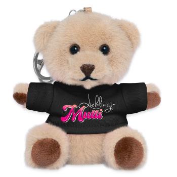Lieblingsmutti - Muttertag - Teddy Schlüsselanhänger - Schwarz - Vorne