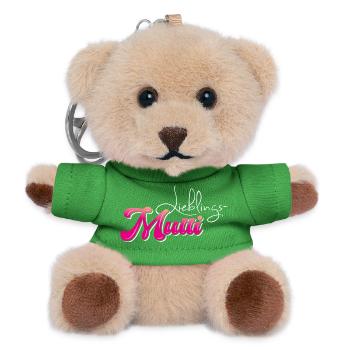 Lieblingsmutti - Muttertag - Teddy Schlüsselanhänger - Grün - Vorne
