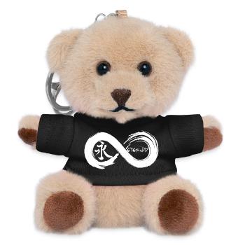 Unendliches Symbol und Ewigkeit auf Japanisch (weiß) - Teddy Schlüsselanhänger - Schwarz - Vorne