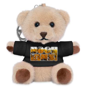 Bier - Noch Eins! - Lustiger Spruch / Funny Shirts - Teddy Schlüsselanhänger - Schwarz - Vorne