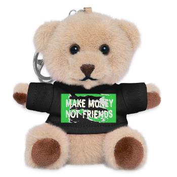 Make Money Not Friends Kapitalismus Design - Teddy Schlüsselanhänger - Schwarz - Vorne