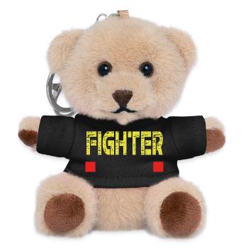 Base de texte FIGHTER - Porte-clés ourson - noir - Devant