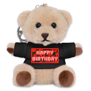 ALLES GUTE ZUM GEBURTSTAG. ALLES GUTE ZUM GEBURTSTAG. JAHRESTAG. - Teddy Schlüsselanhänger - Schwarz - Vorne